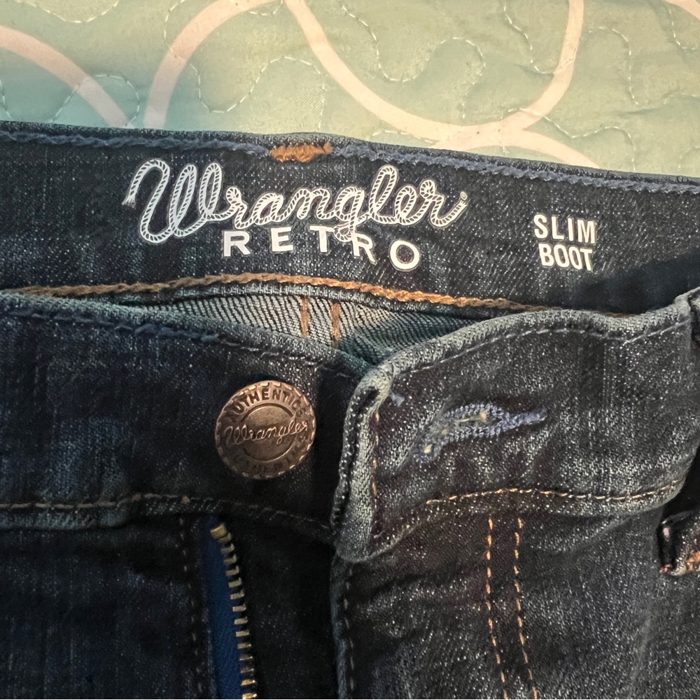 Wrangler Indigo Boot Cut Jeans “Retro” - Picture 4 of 9